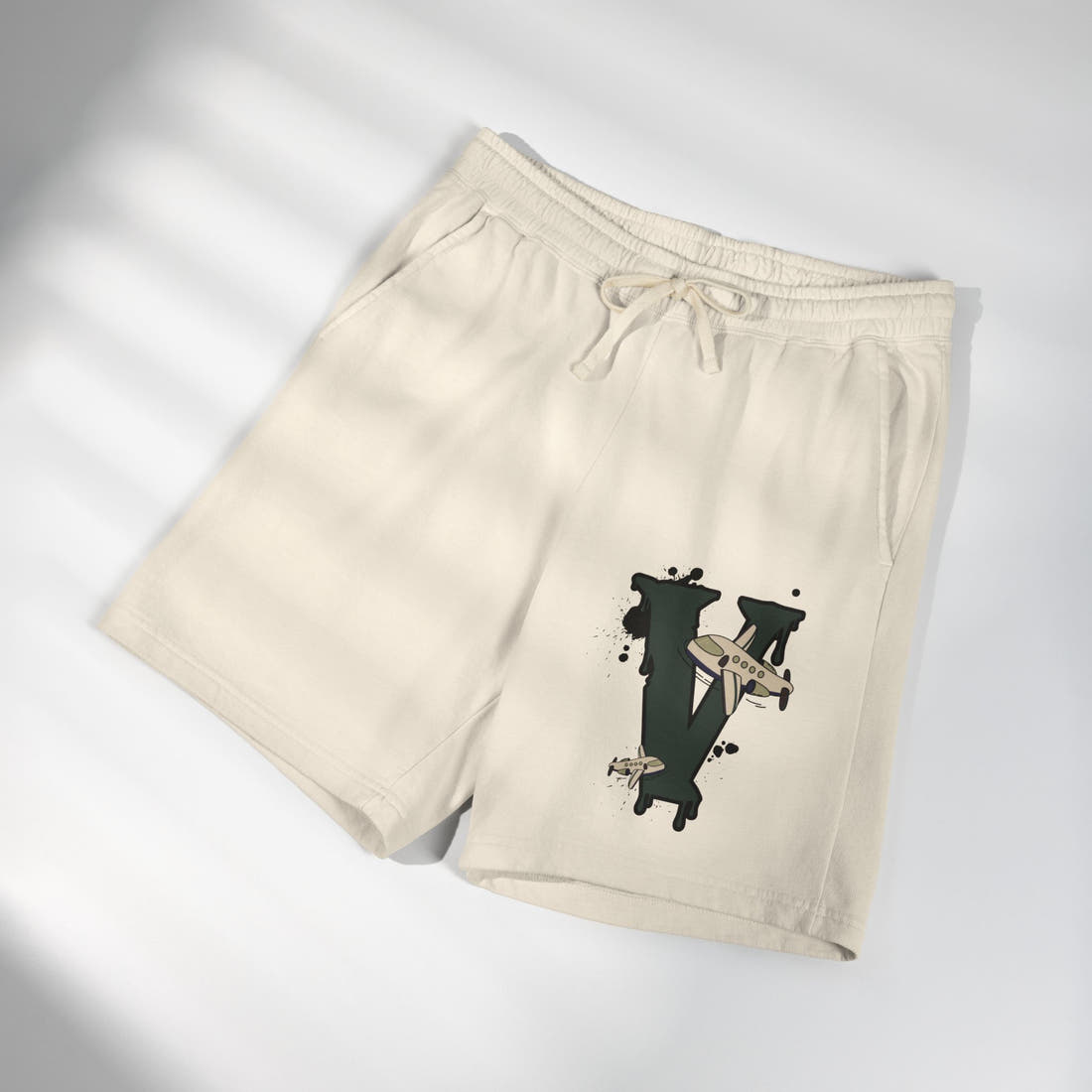 Vanish | Summer '26 Vintage Letter V Graphic Shorts – Embroidered V Logo