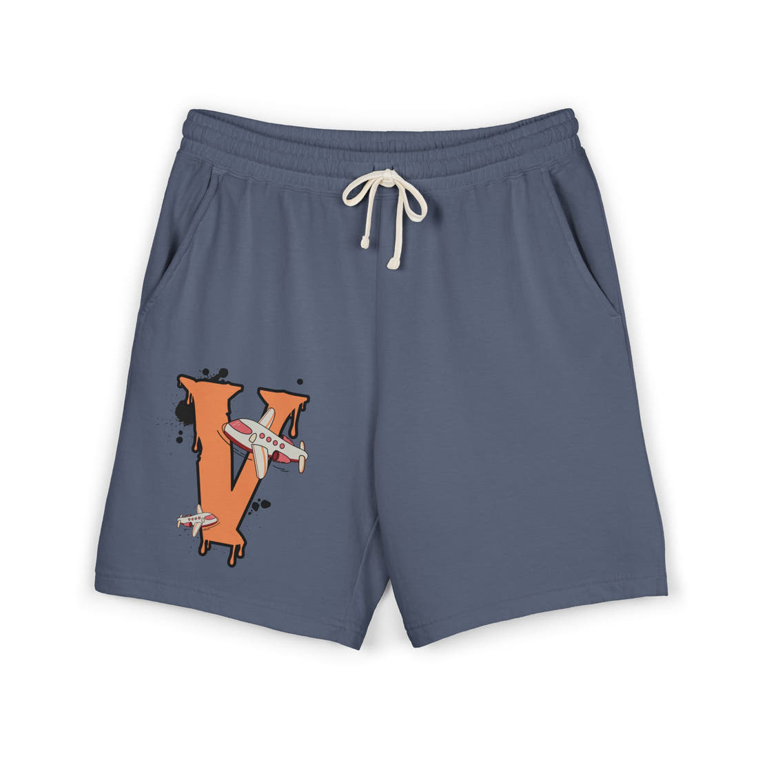 Vanish | Summer '26 Vintage Varsity V Fleece Shorts – Garment-Dyed