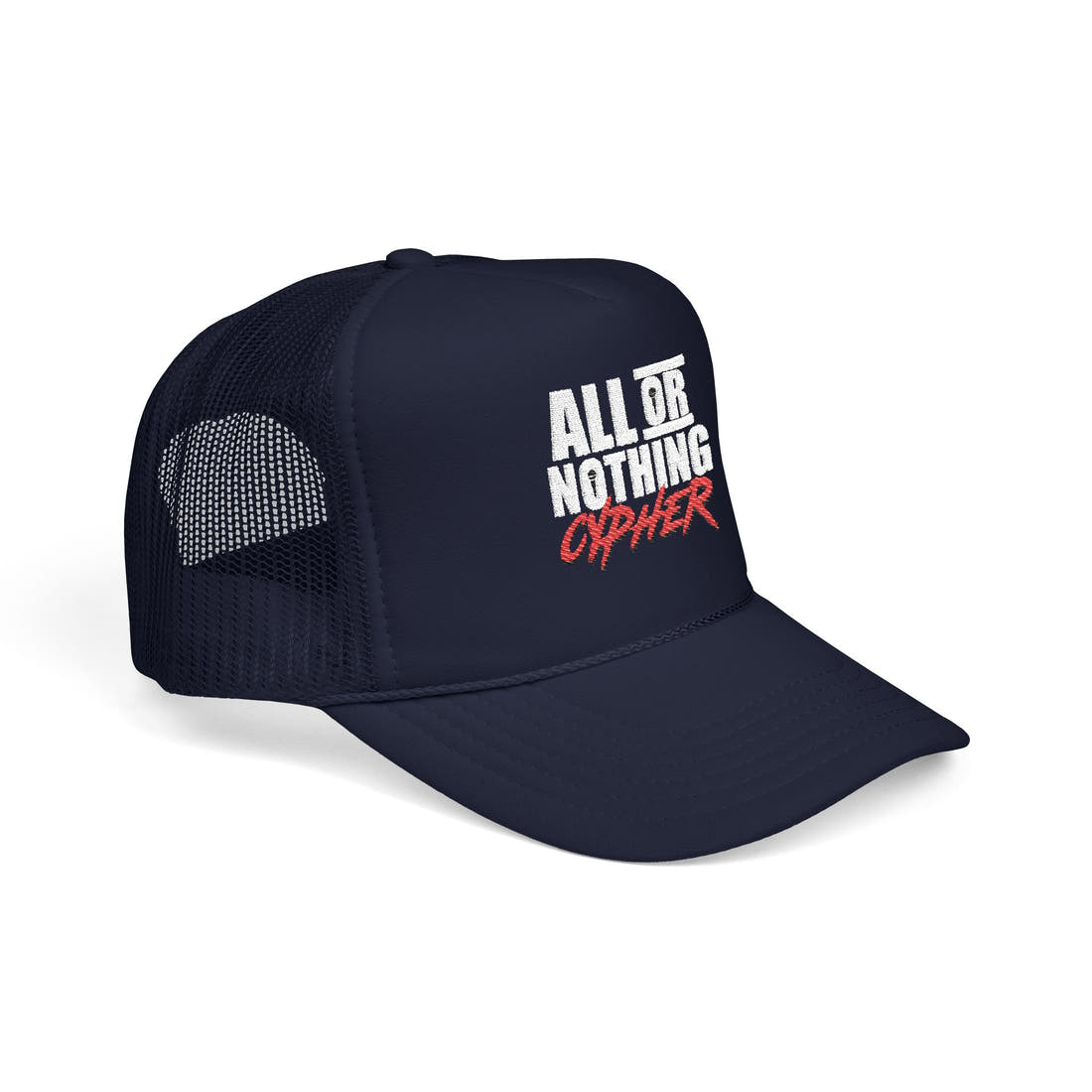 All or Nothing Cypher | The Rotation Trucker Hat – Embroidered Logo