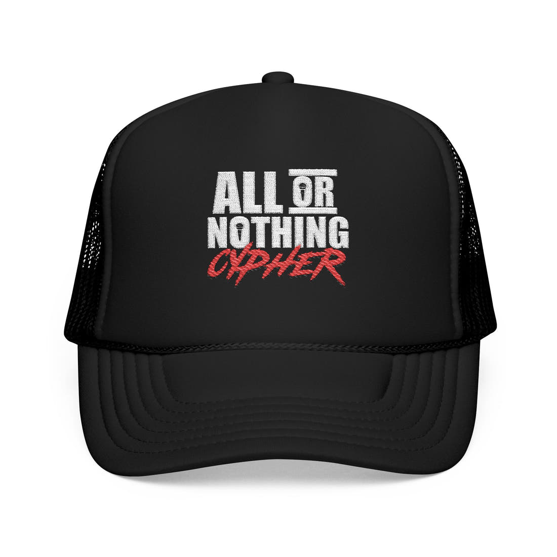 All or Nothing Cypher | The Rotation Trucker Hat – Embroidered Logo
