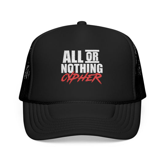 All or Nothing Cypher | The Rotation Trucker Hat – Embroidered Logo