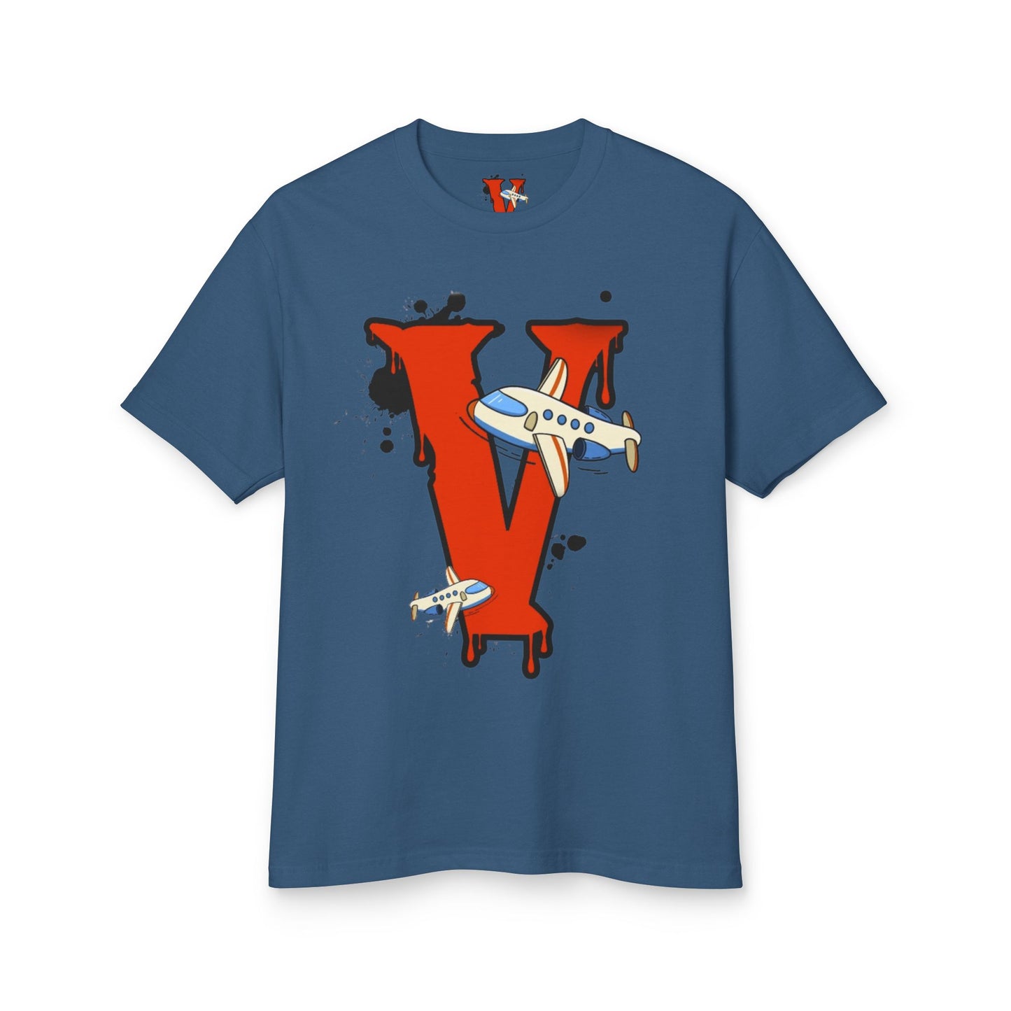 Vanish | Spring '26 Airplane Letter V Tee – Vintage Red V Initial Graphic