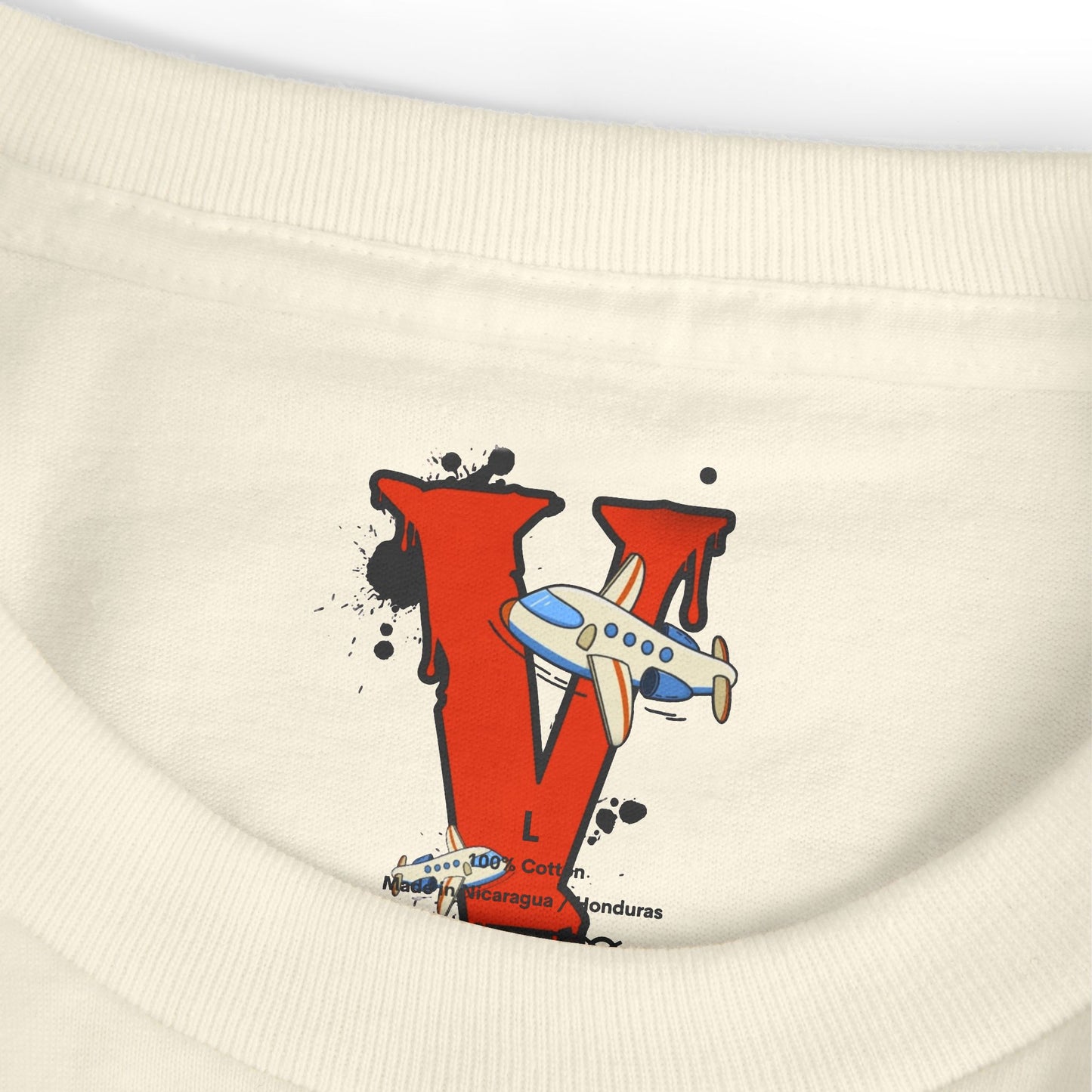 Vanish | Spring '26 Airplane Letter V Tee – Vintage Red V Initial Graphic