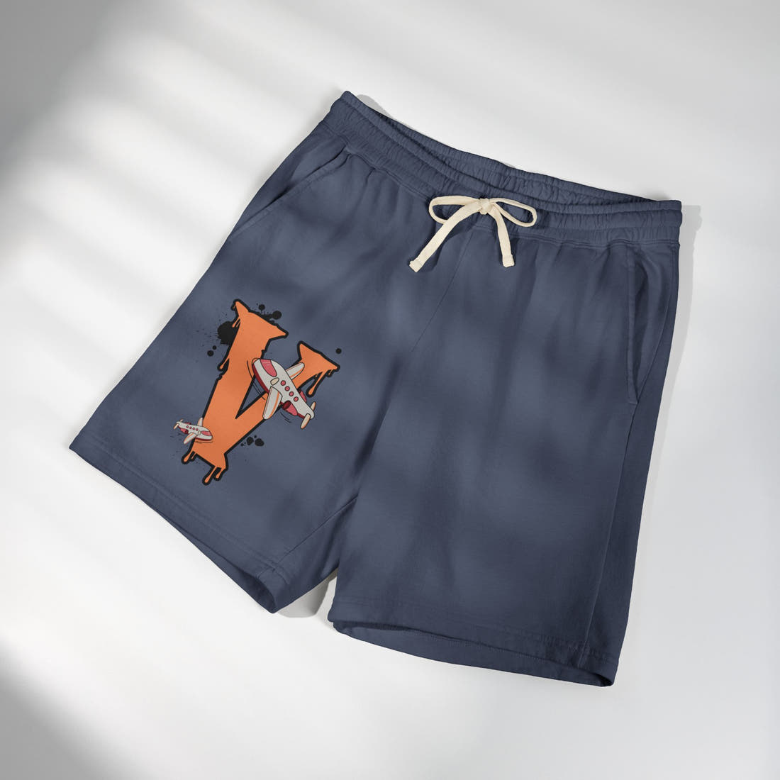 Vanish | Summer '26 Vintage Varsity V Fleece Shorts – Garment-Dyed