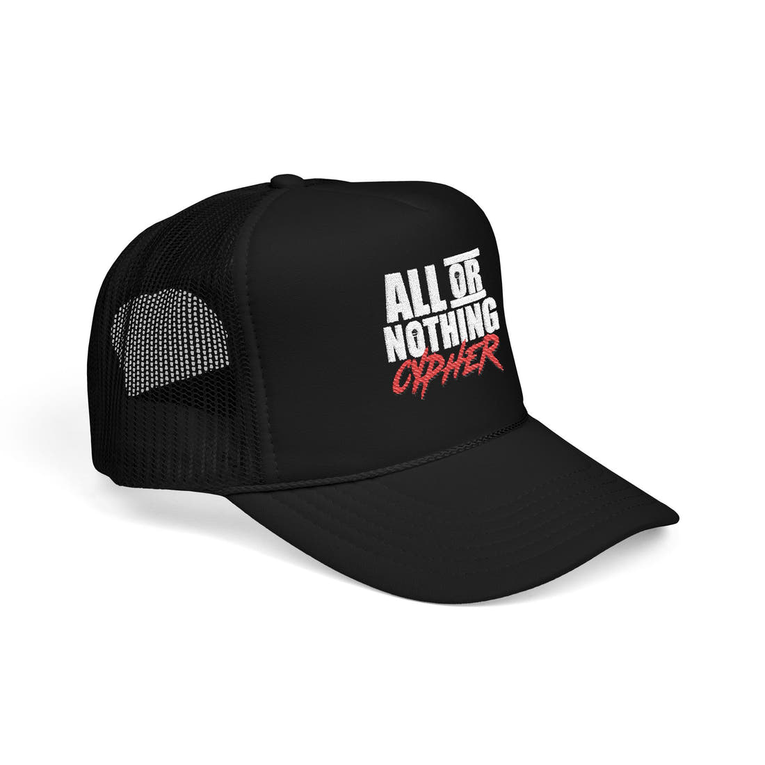 All or Nothing Cypher | The Rotation Trucker Hat – Embroidered Logo