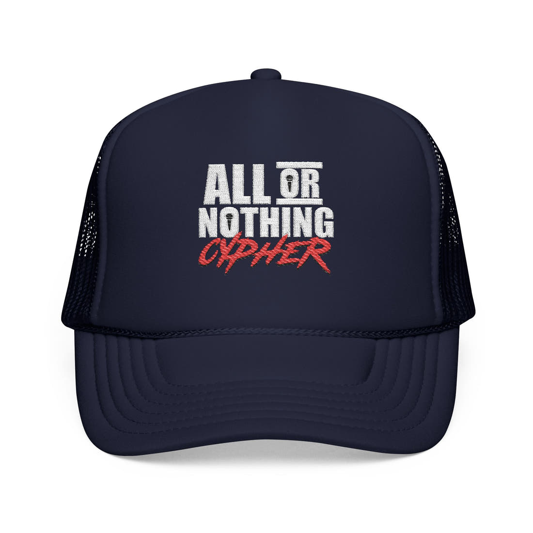 All or Nothing Cypher | The Rotation Trucker Hat – Embroidered Logo