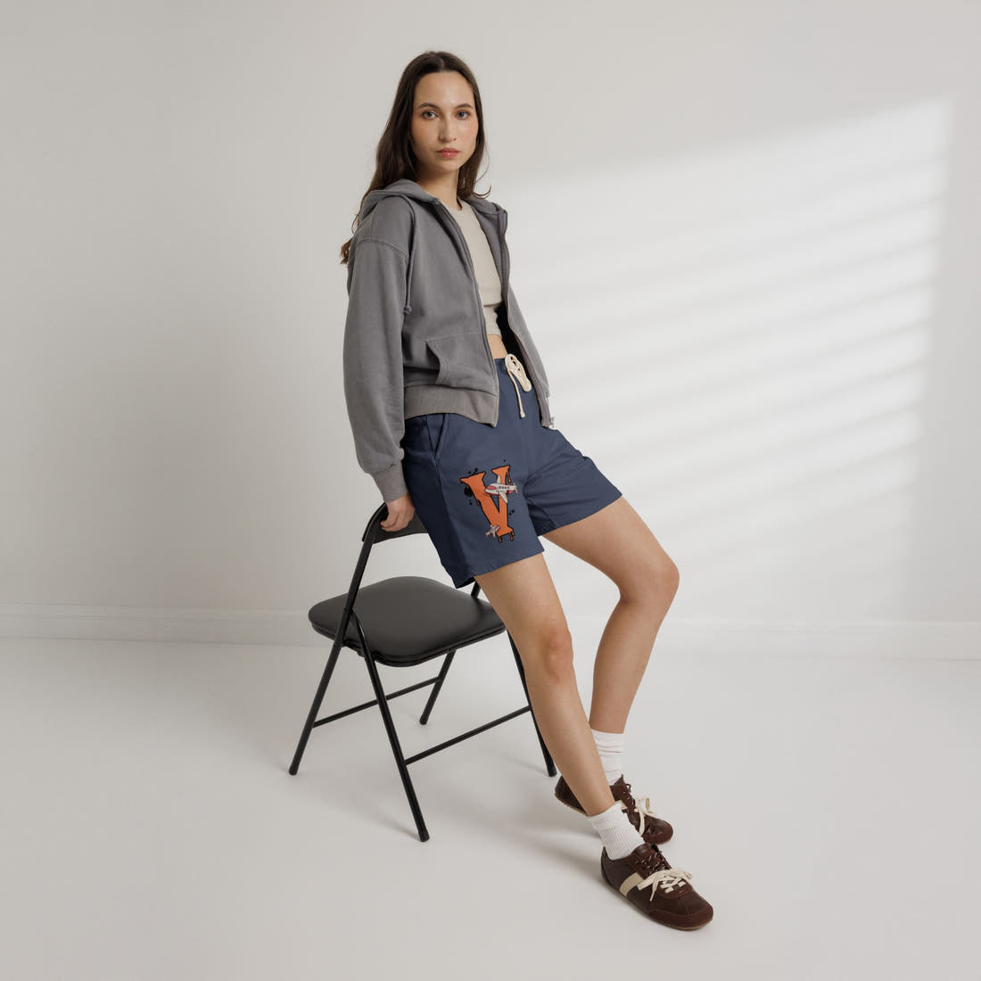 Vanish | Summer '26 Vintage Varsity V Fleece Shorts – Garment-Dyed