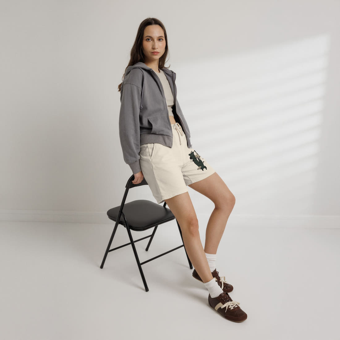 Vanish | Summer '26 Vintage Letter V Graphic Shorts – Embroidered V Logo