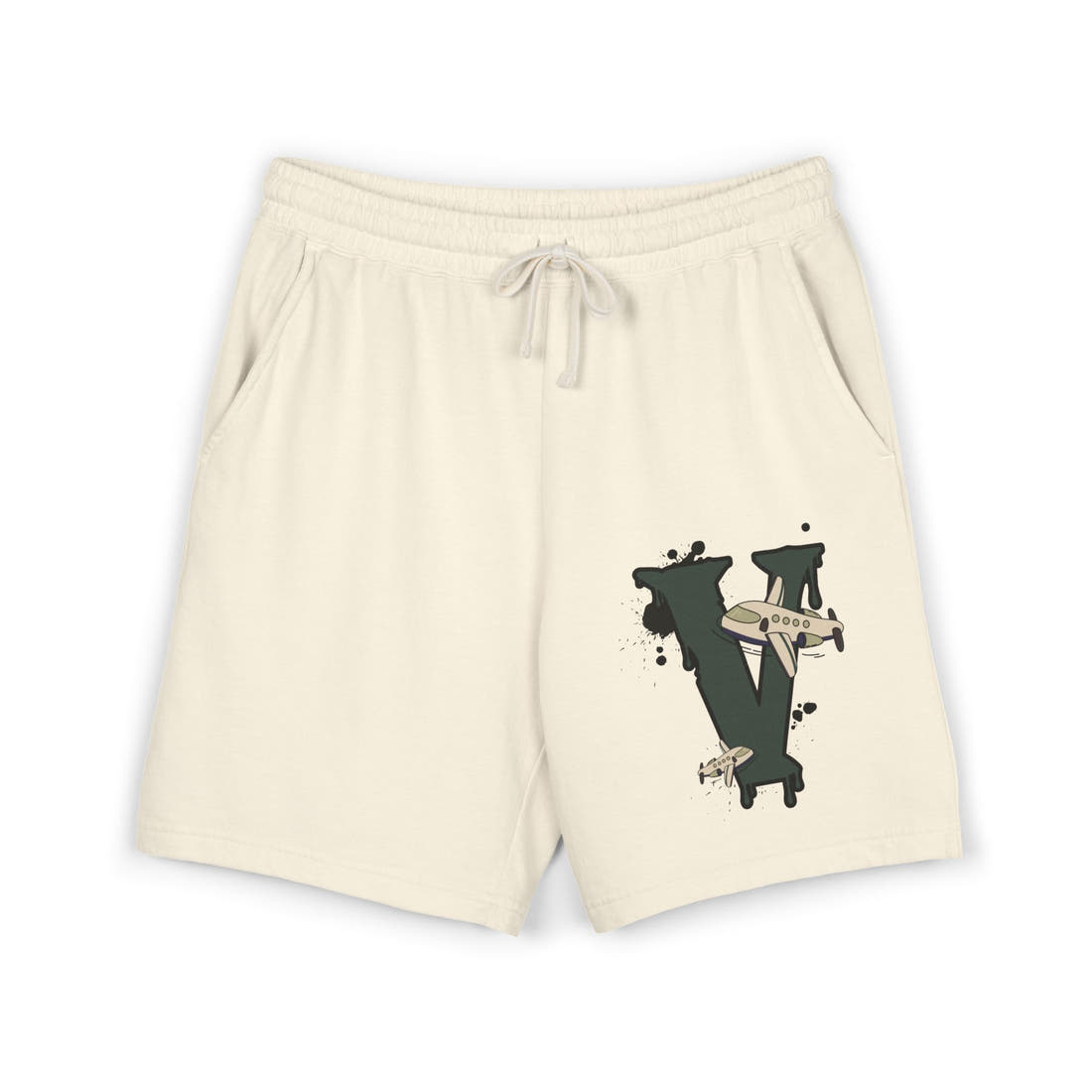 Vanish | Summer '26 Vintage Letter V Graphic Shorts – Embroidered V Logo