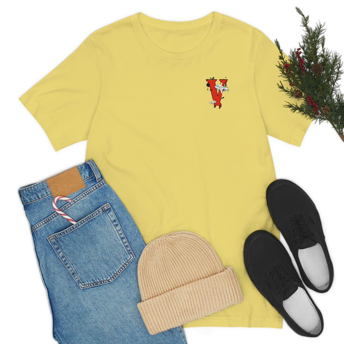 Vanish | Iconic V Logo Tee – Screen-Printed Front & Back