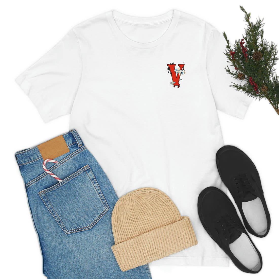 Vanish | Iconic V Logo Tee – Screen-Printed Front & Back